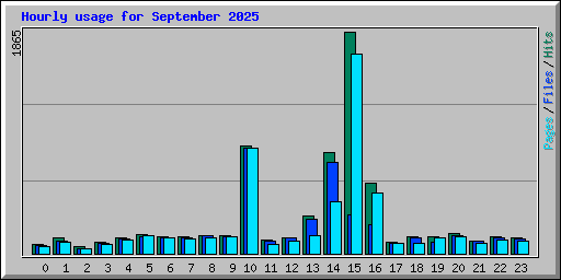 Hourly usage for September 2025
